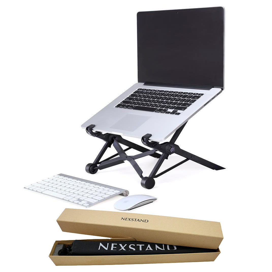 best laptop stand for backpackers tounee Telescopic Desk with 360° Swivel Base, Sit to Stand, Height Adjustable, Portable Riser Holder for Good Posture, Compatible with MacBook Pro, All Laptops 10-17